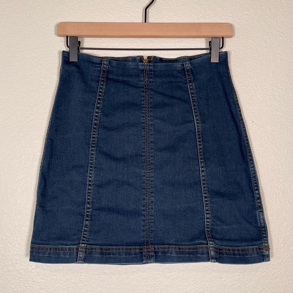 Free People Modern Femme Indigo Skirt - Picture 3 of 7